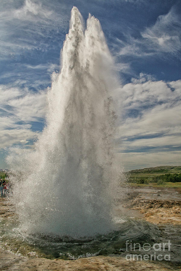 Erupting geyser in Iceland Photograph by Patricia Hofmeester