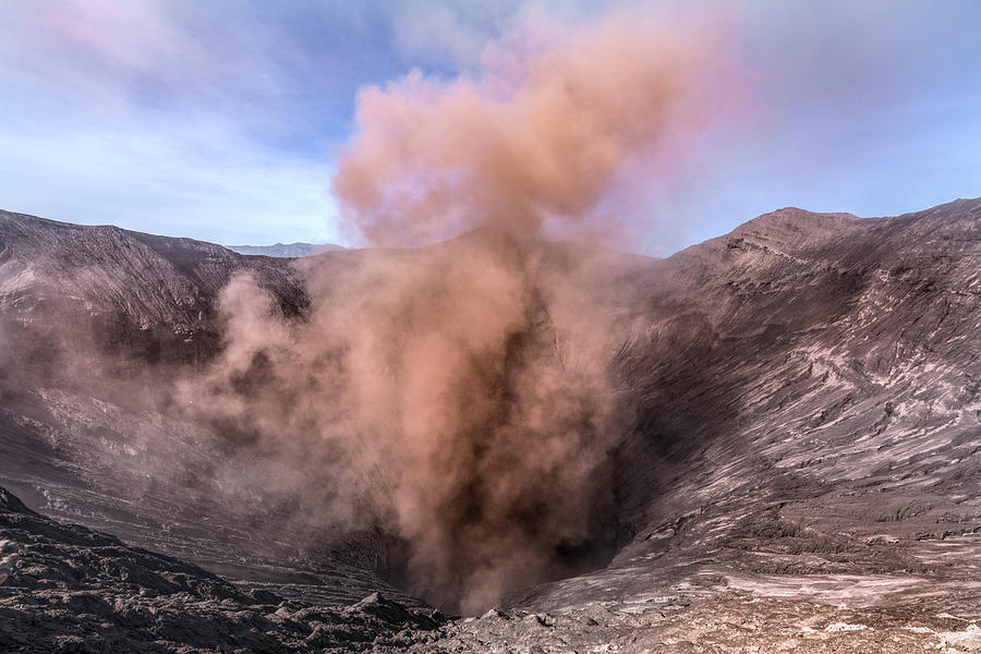 Erupting Mount Bromo - Java Photograph by Joana Kruse