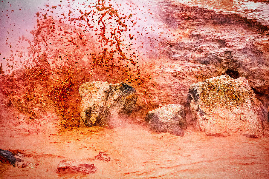 Erupting Mudpot - Yellowstone Photograph by Stuart Litoff
