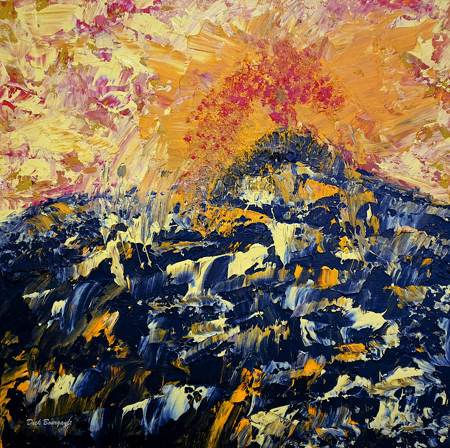 Eruption Painting by Dick Bourgault
