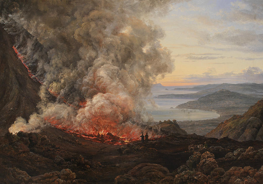 Eruption of the Volcano Vesuvius Painting by Johan Christian Dahl
