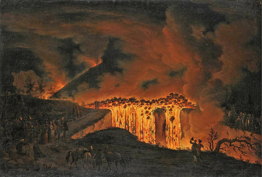 Eruption of Vesuvius Painting by Pietro Fabris