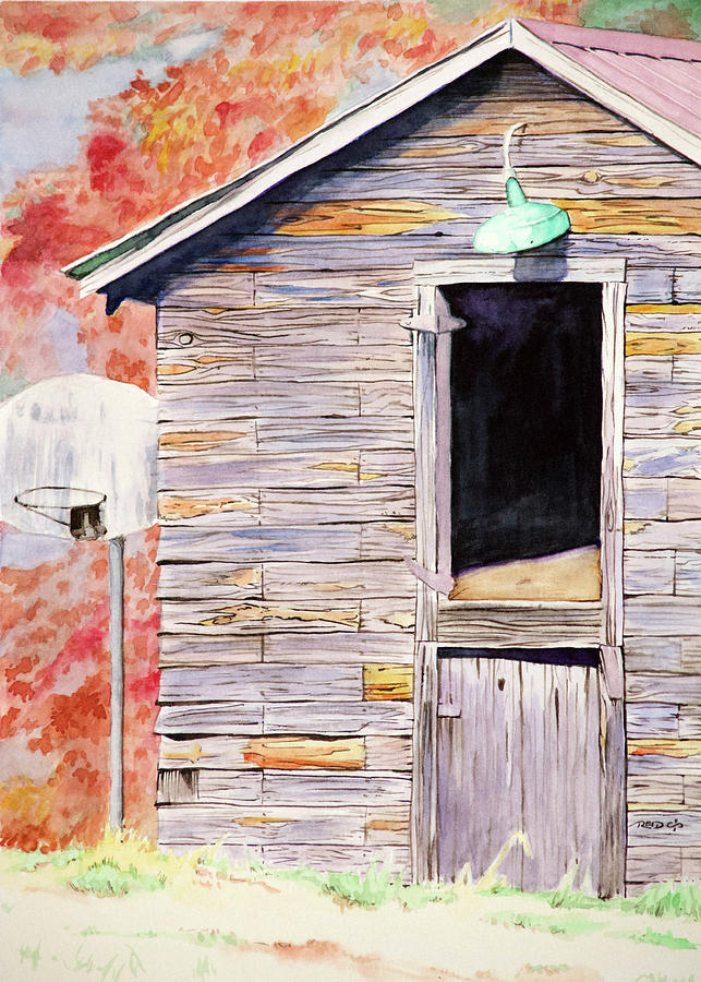 Erwin Road Barn Painting by Christopher Reid