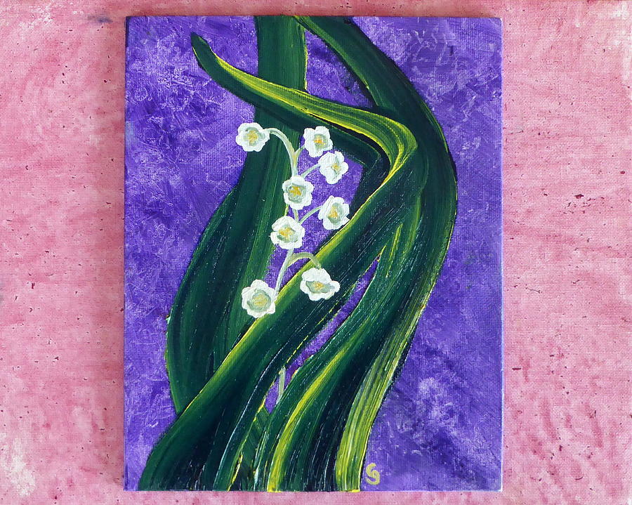 Escaping Winter Lilly of the Valley Painting by Cheryl Nancy Ann Gordon