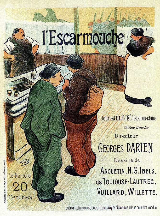 Escarmouche 1893 Drawing by Heidi De Leeuw