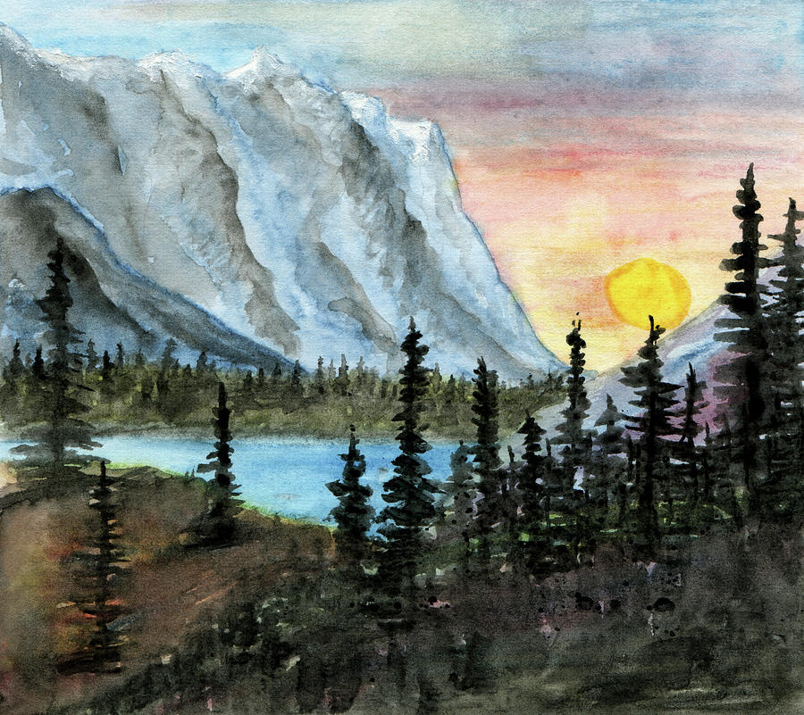 Escarpment Valley Sun Painting by R Kyllo