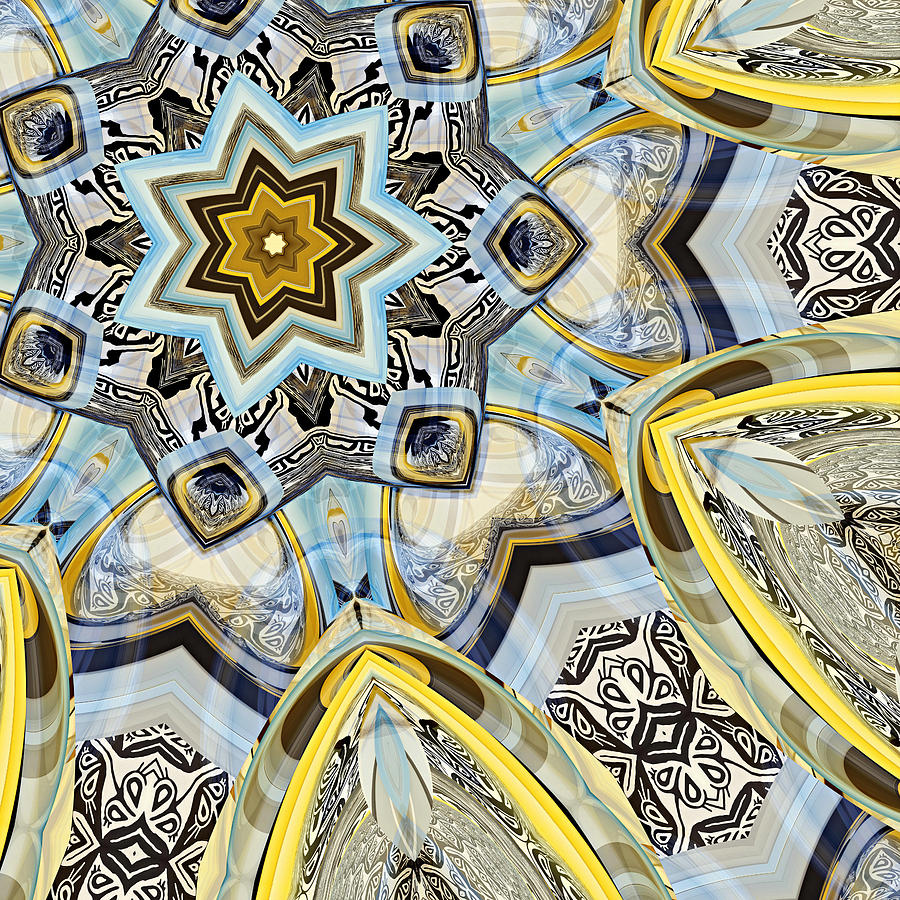 Escher Glass Kaleido Abstract #2 Digital Art by Peter J Sucy