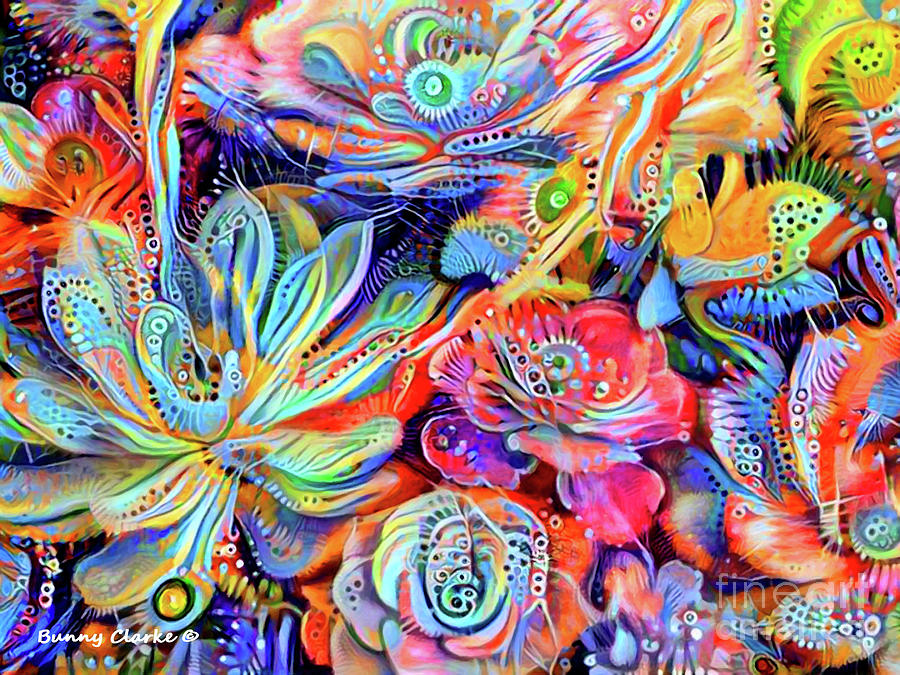 Plants Digital Art - Escheveria Delight by Bunny Clarke