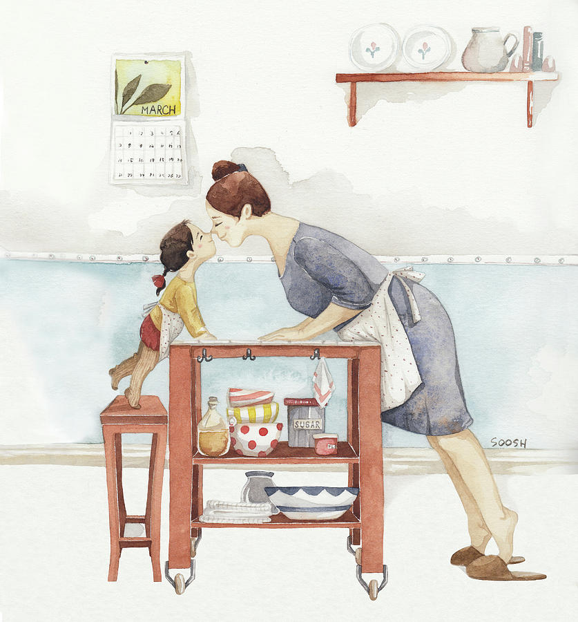 Book Drawing - Eskimo kiss by Soosh