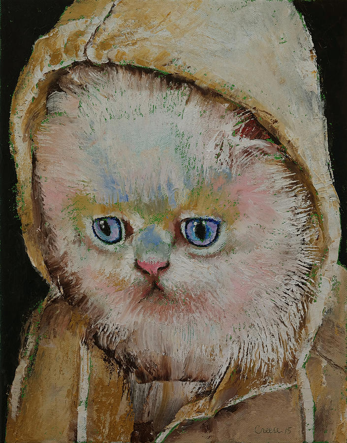 Eskimo Kitten Painting by Michael Creese