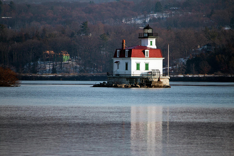 Esopus Lighthouse in December Photograph by Jeff Severson