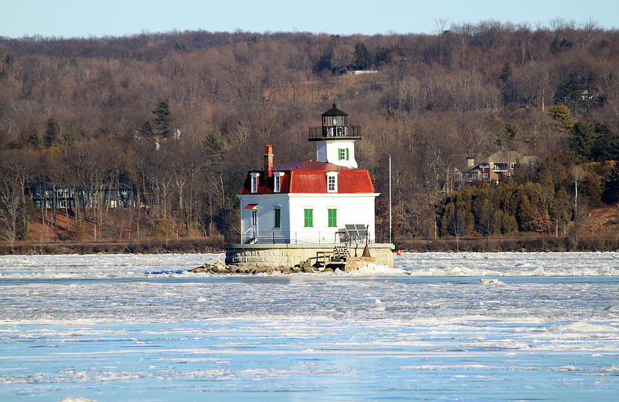 Esopus Lighthouse in Winter #2 Photograph by Jeff Severson