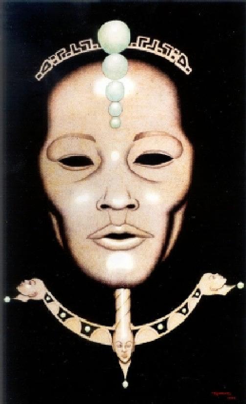 Mask Drawing - Esoteric Masque by Jay Thomas II