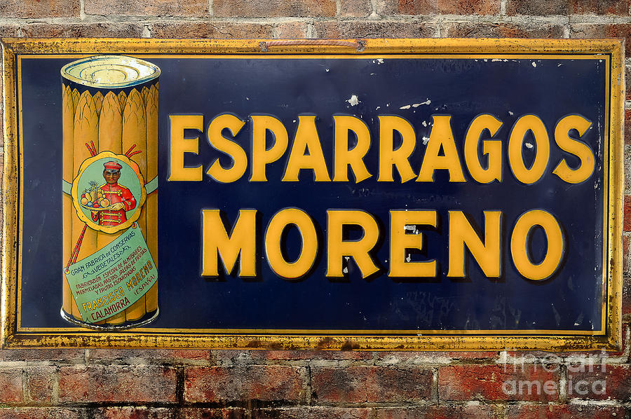Esparragos Moreno Vintage Metal Sign Photograph by RicardMN Photography
