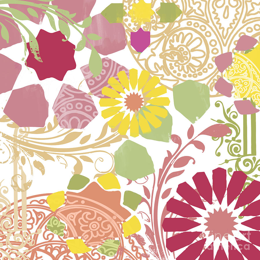Flowers Pattern Painting - Esperanza II by Mindy Sommers