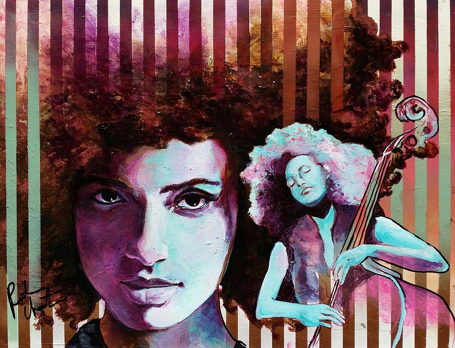 Esperanza Spalding Painting by Reuben Cheatem - Fine Art America