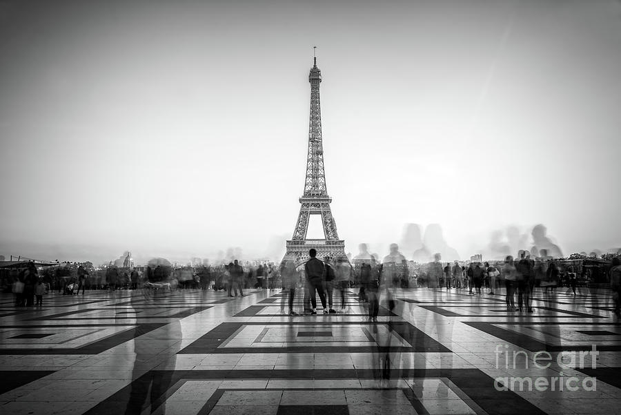 Paris Photograph - Esplanade du Trocadero, Eiffel tower view, Paris by Delphimages Paris Photography