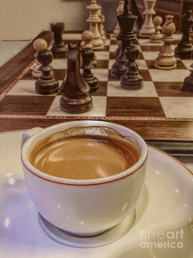 Espresso And Chess Mixed Media