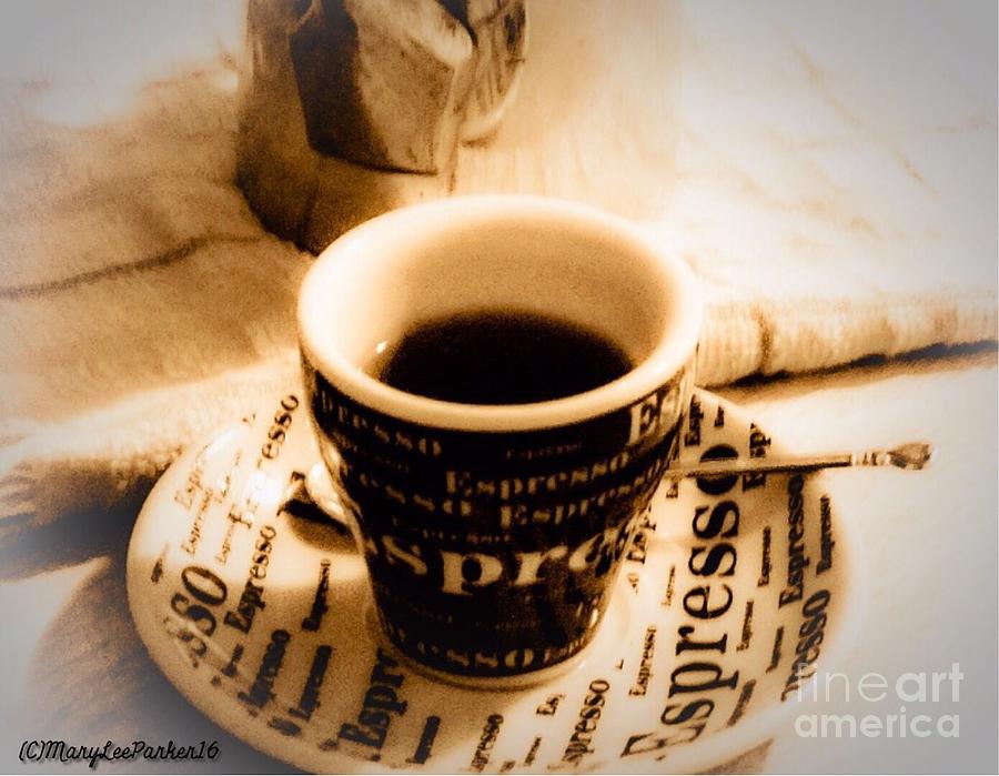 Coffee Photograph -  Espresso Anyone by MaryLee Parker