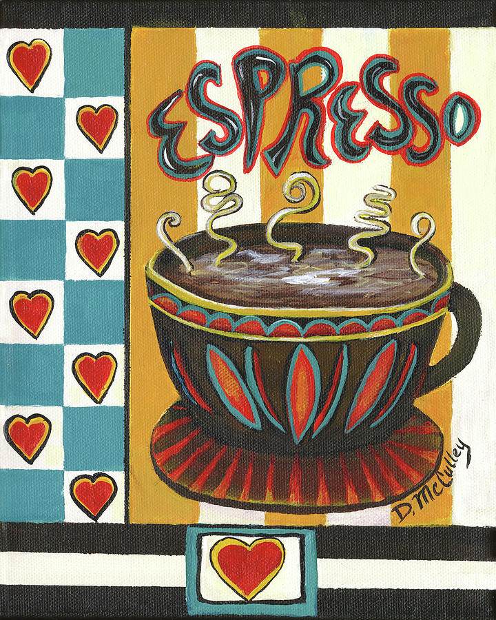 Coffee Painting - Espresso by Debbie McCulley