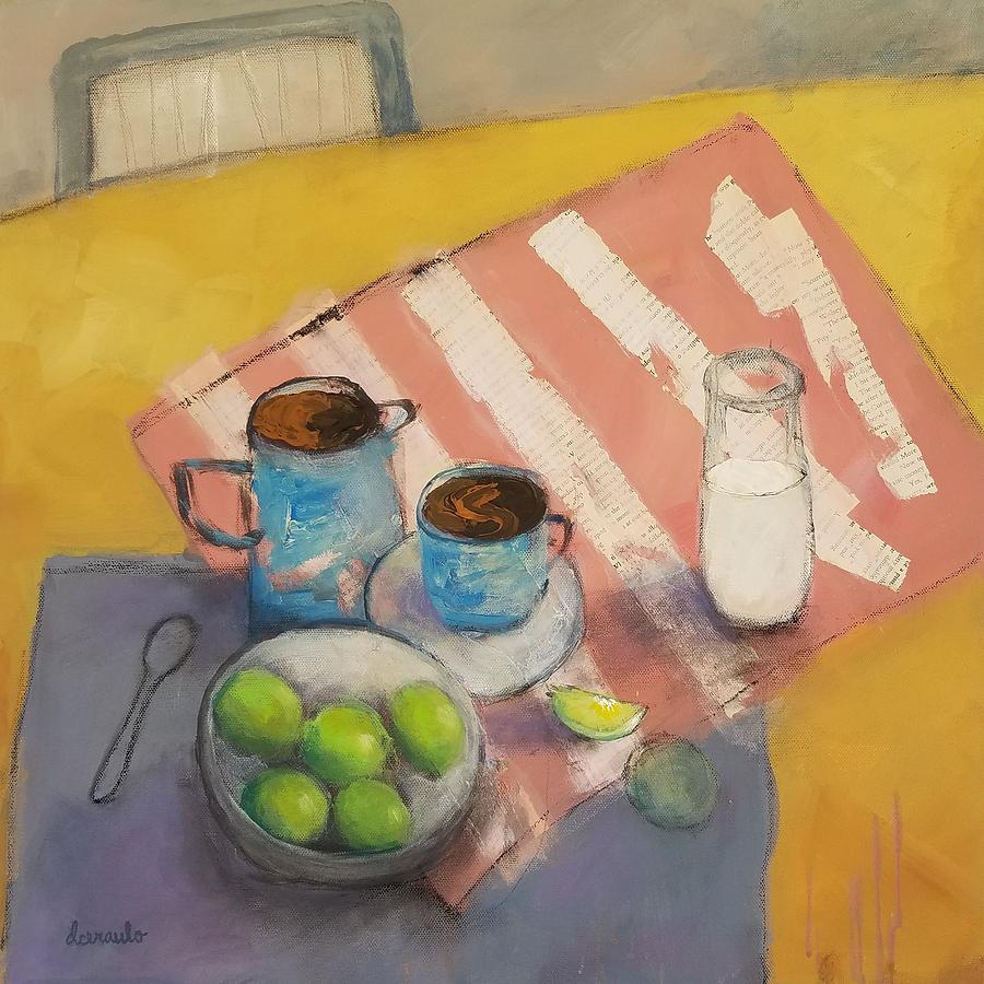 Espresso with Lime Painting by Donna Ceraulo