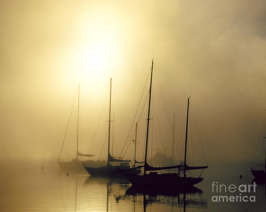 Seascape Photograph - Essex Sailboats by Jim Beckwith