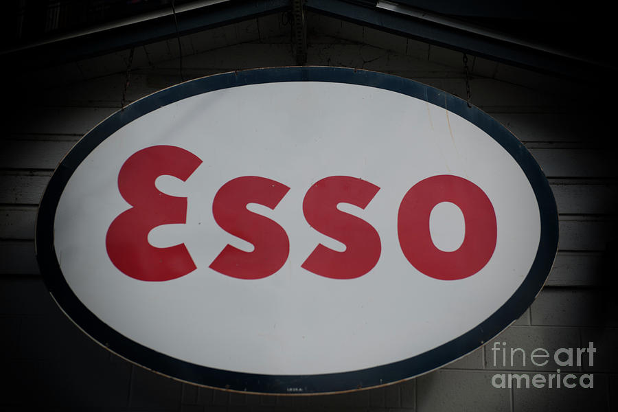 Esso Metal Sign Photograph