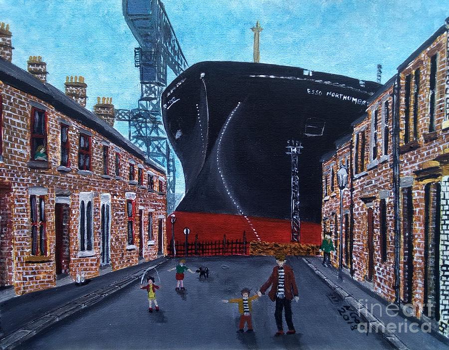 Esso Northumbria  Painting by Neal Crossan