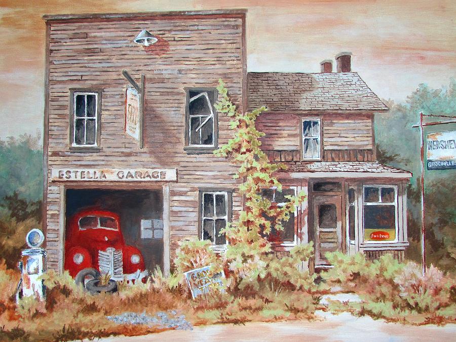 Estella Garage Painting by Tony Caviston