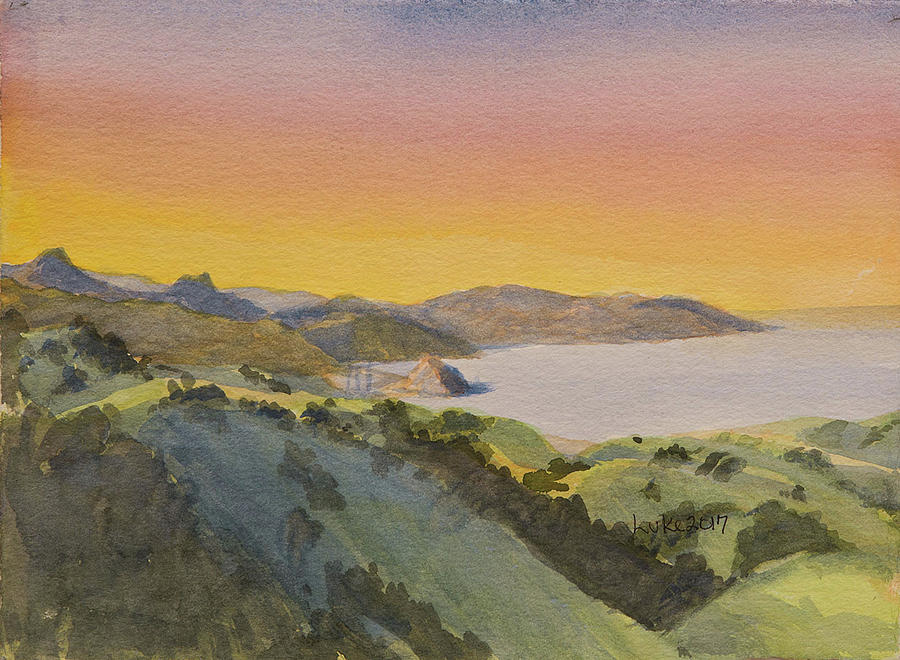 Watercolors Painting - Estero Bay Sunrise by Howard Luke Lucas