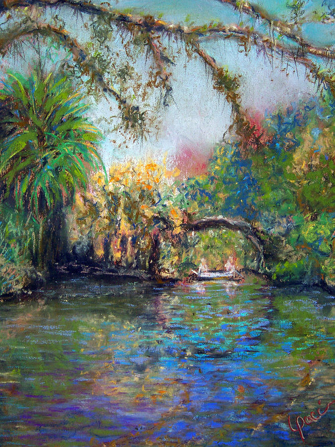 Landscape Painting - Estero River At Koreshan by Laurie Paci