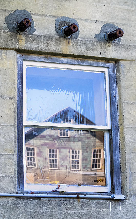 Estey Window Reflection Photograph by Tom Singleton