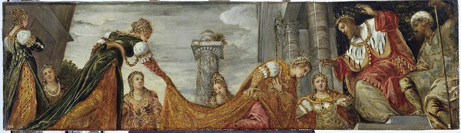 Tintoretto Painting - Esther ante Ahasuerus by Jacopo Robusti