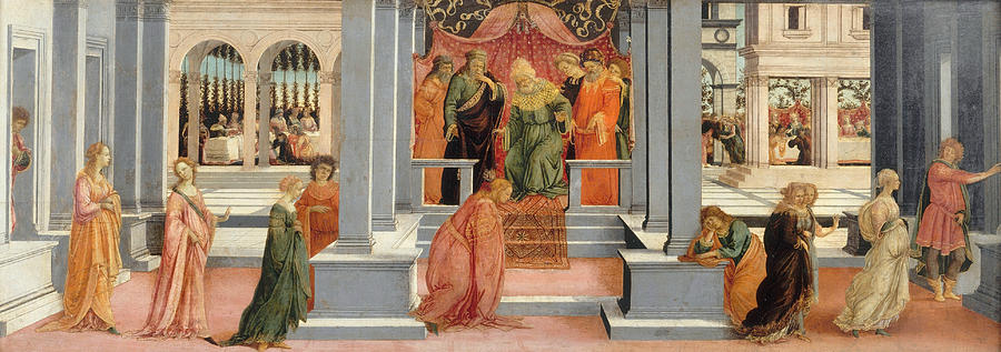 Filippino Lippi Painting - Esther chosen by Ahasuerus by Filippino Lippi