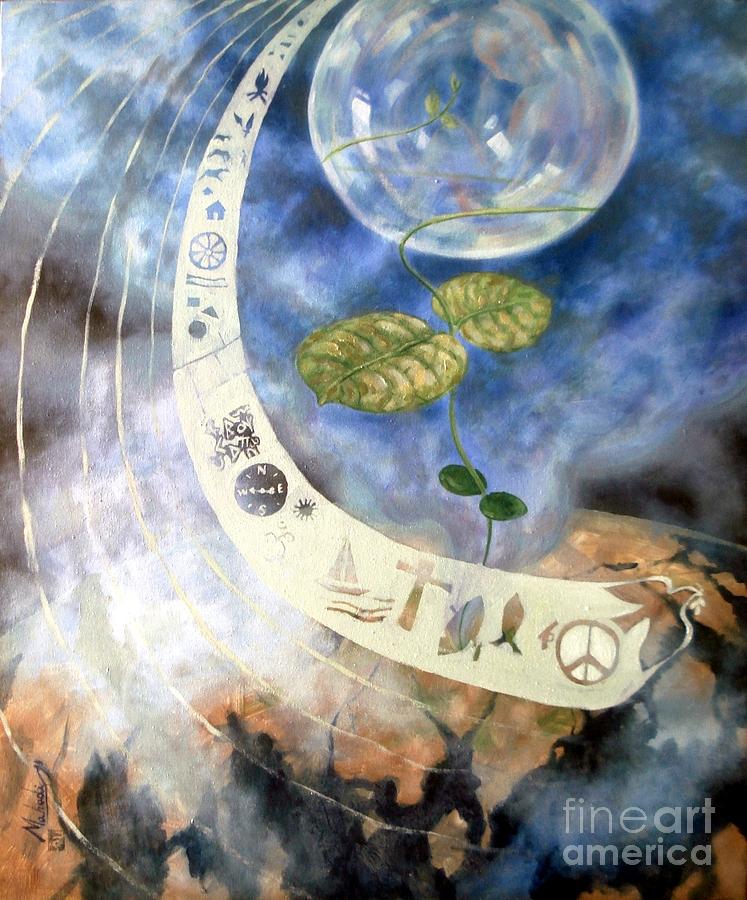 Peace Painting - Eternal Cannection-2 by Tarak Mahadi