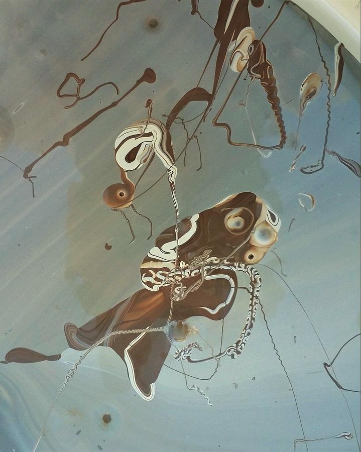 Abstract Painting - Eternal Fish by Gyula Julian Lovas