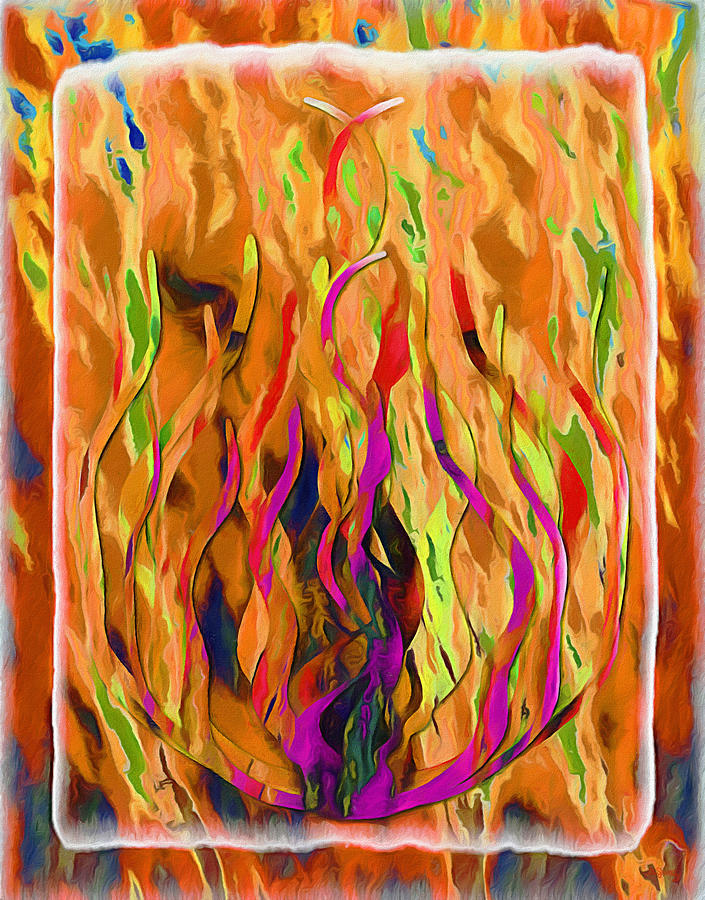 Abstract Mixed Media - Eternal Flame by Glenn McCarthy Art and Photography