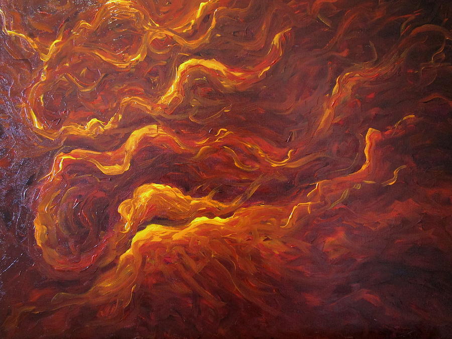 Abstract Painting - Eternal flames by Mats Eriksson