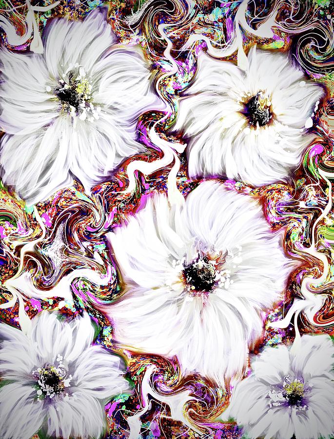 Heavenly Flowers Digital Art - Ethereal Florals by Lauries Intuitive
