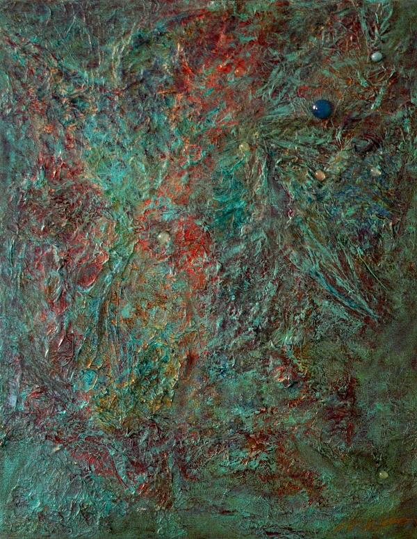 Abstract Mixed Media - Ethereal by Lynn Watters
