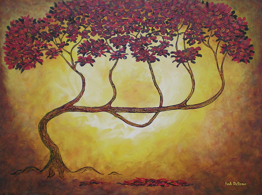 Ethereal Tree Painting by Herb Dickinson