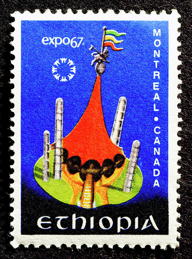 Ethiopia EXPO67 - stamp  Photograph by Paul W Faust - Impressions of Light