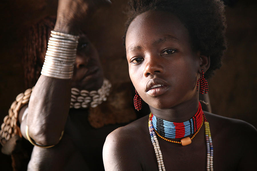 Ethiopian Hamer girl Photograph by Marcus Best
