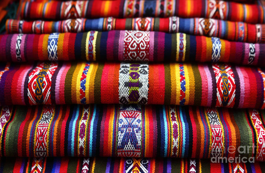 Ethnic South American Weavings Photograph by James Brunker