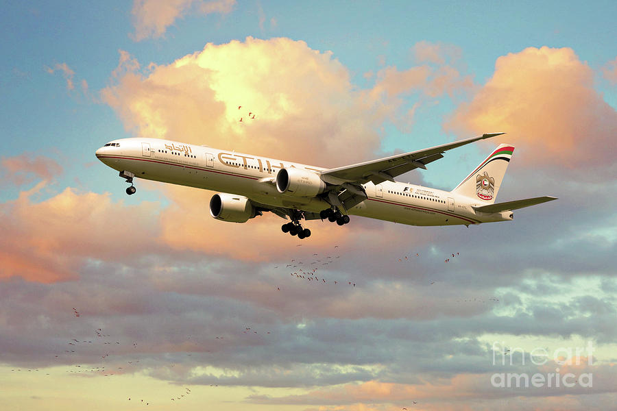Etihad Airways Boeing 777-3FX Photograph by Airpower Art