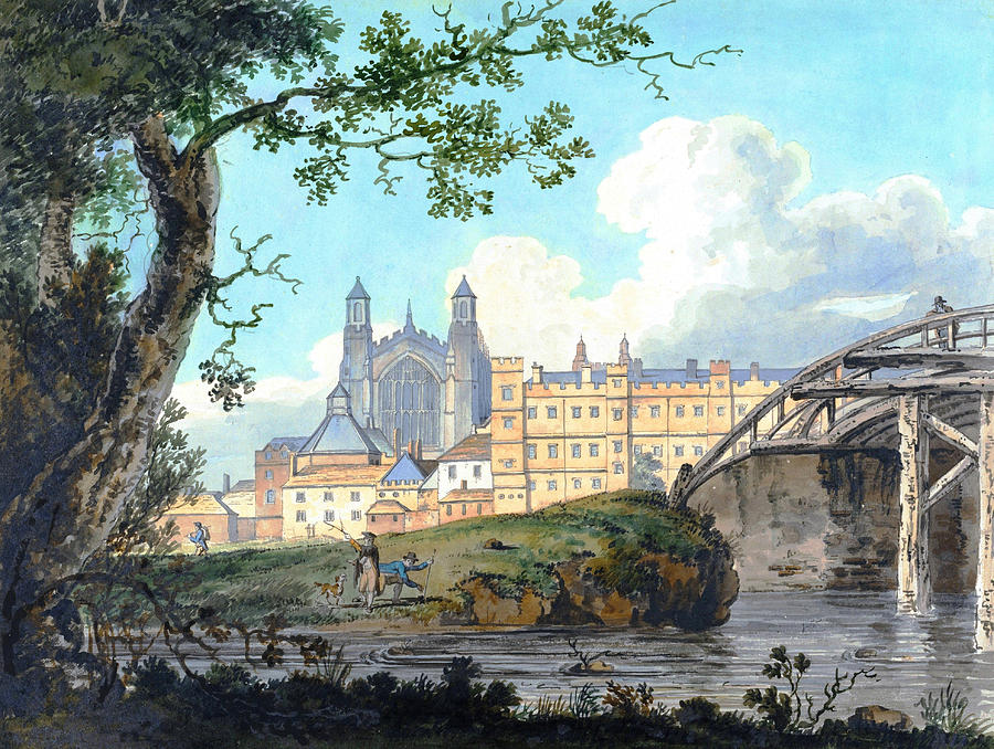Eton College from Datchet Road Painting by Thomas Girtin