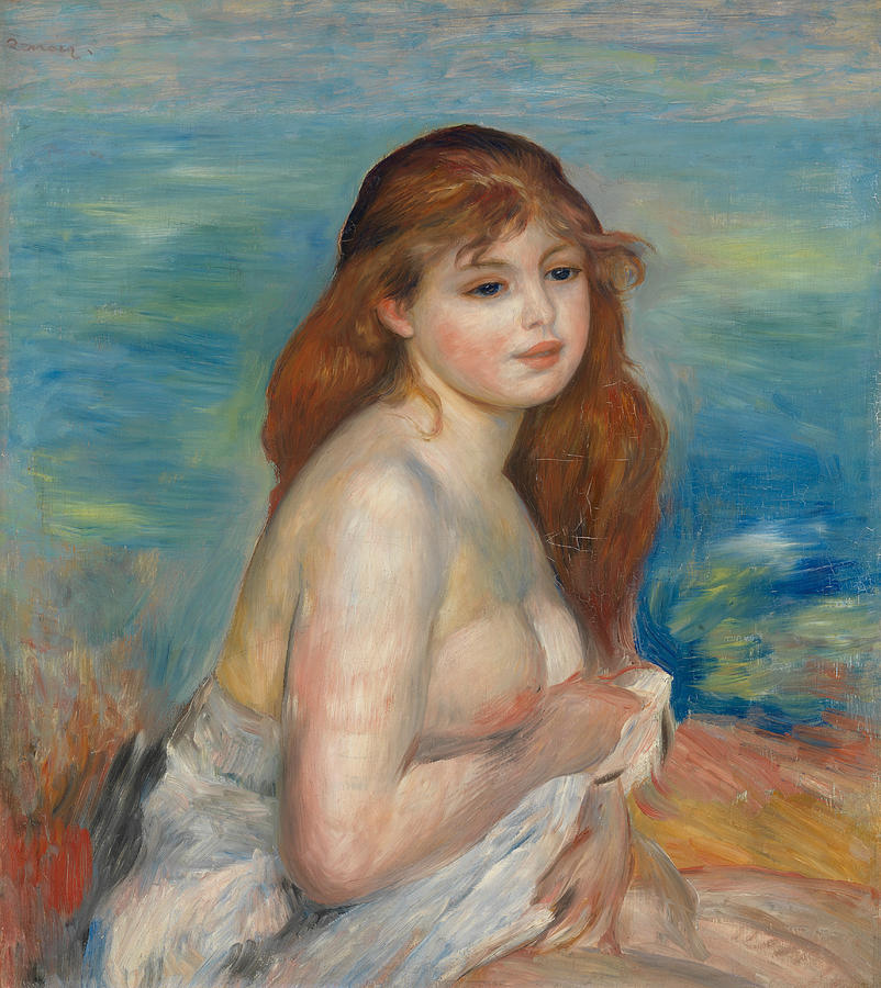 Etter badet Painting by Auguste Renoir