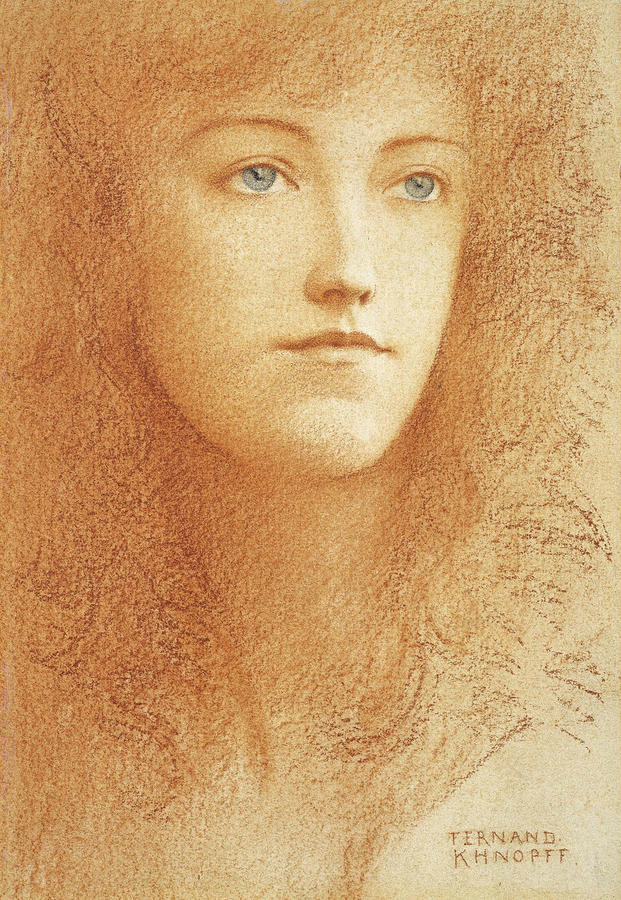 Etude Anglaise Drawing by Fernand Khnopff