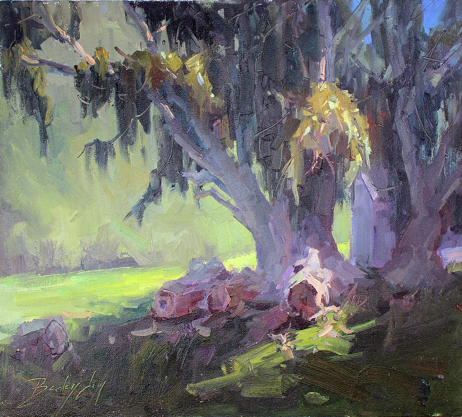 Eucalyptus Field Painting by Becky Joy