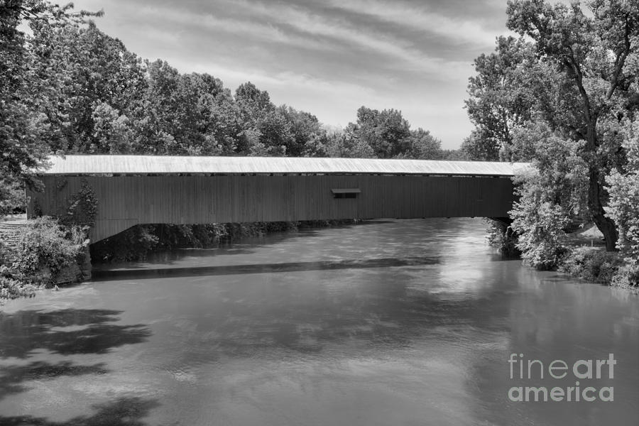 Eugene Covered Bridge Black And White Photograph by Adam Jewell